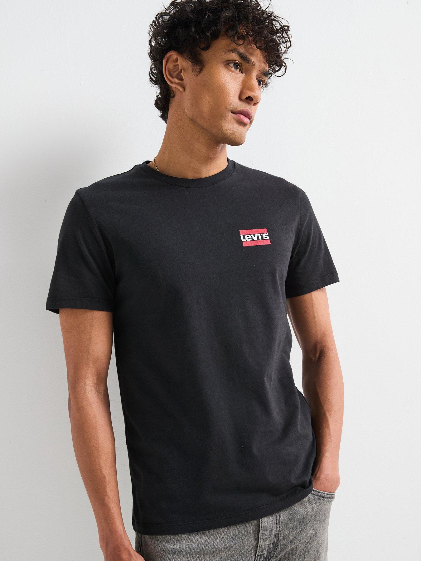 Image 2 of 7 of Levi's 2 Pack of Sports Logo T-Shirts - White/Black