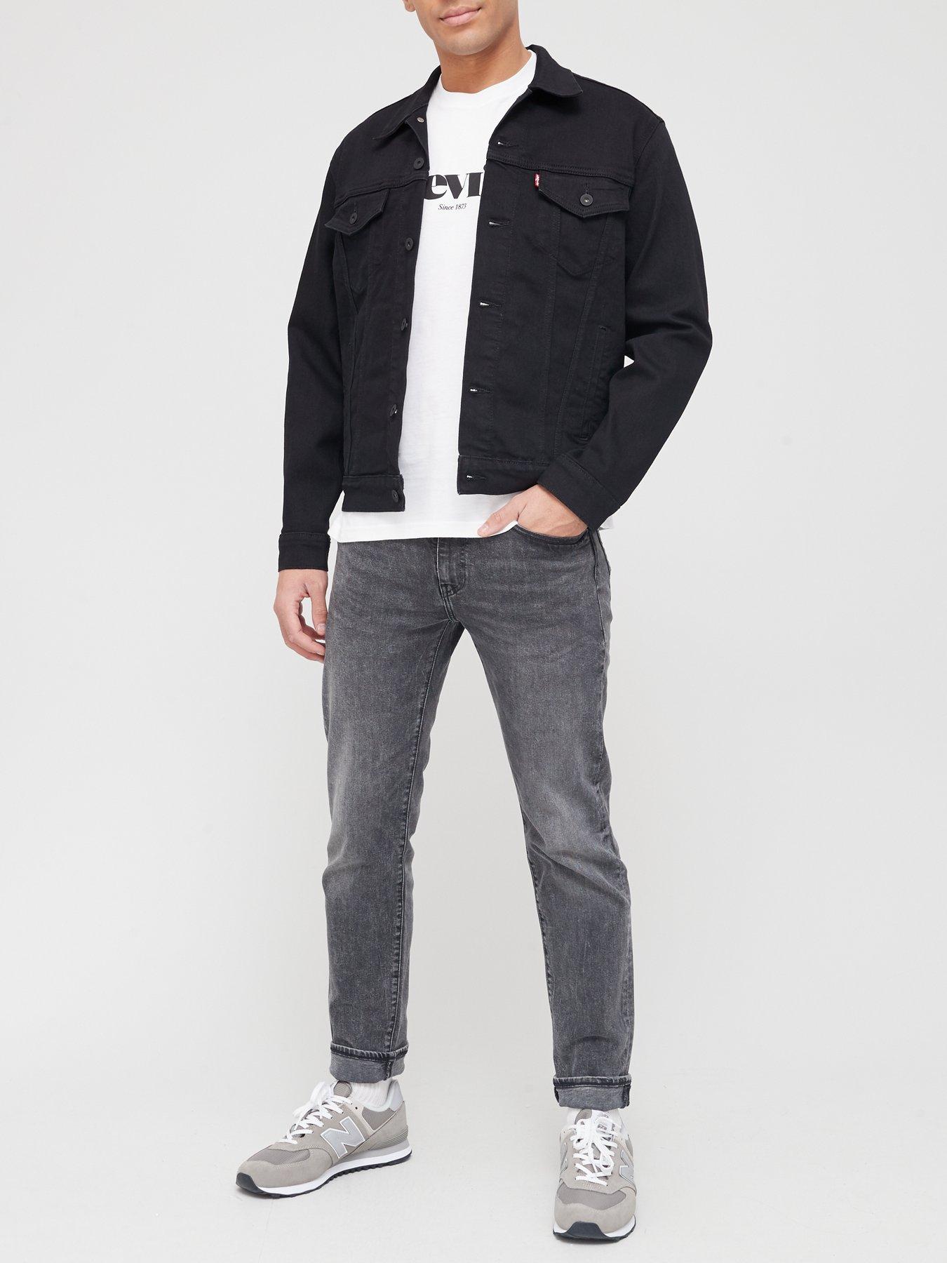 Levi's washed black denim trucker outlet jacket