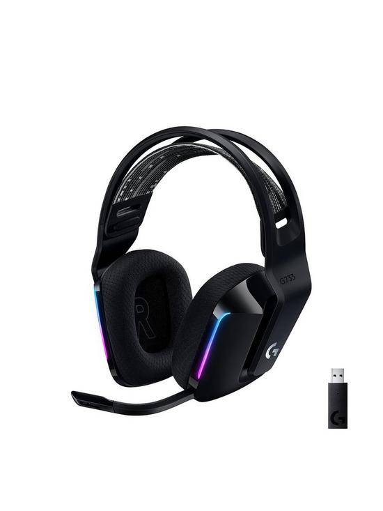 front image of logitechg-g733-lightspeednbspwirelessnbspgaming-headset-black