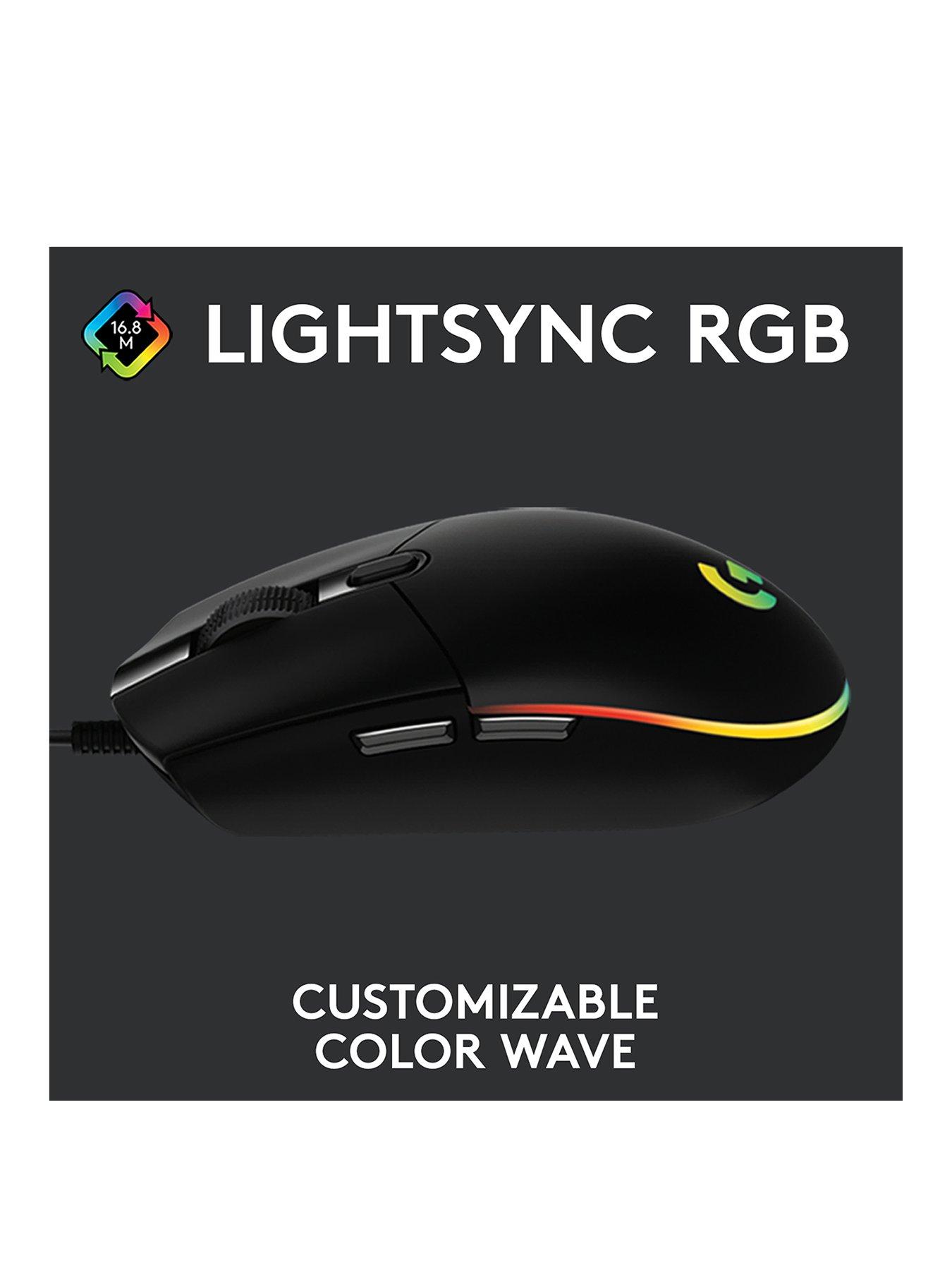 LogitechG G203 Lightsync RGB 6 Button Gaming Mouse Black very