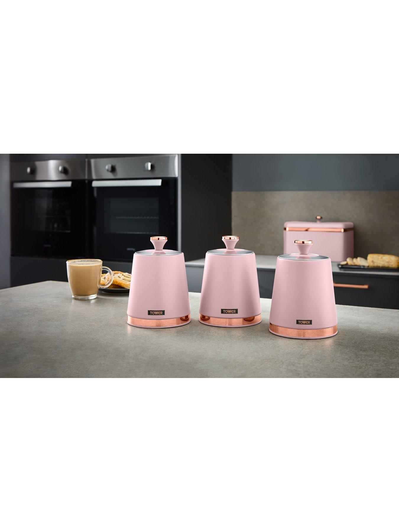 Tower Cavaletto Storage Canisters in Pink – Set of Very