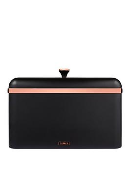 Product photograph of Tower Cavaletto Bread Bin - Black from very.co.uk