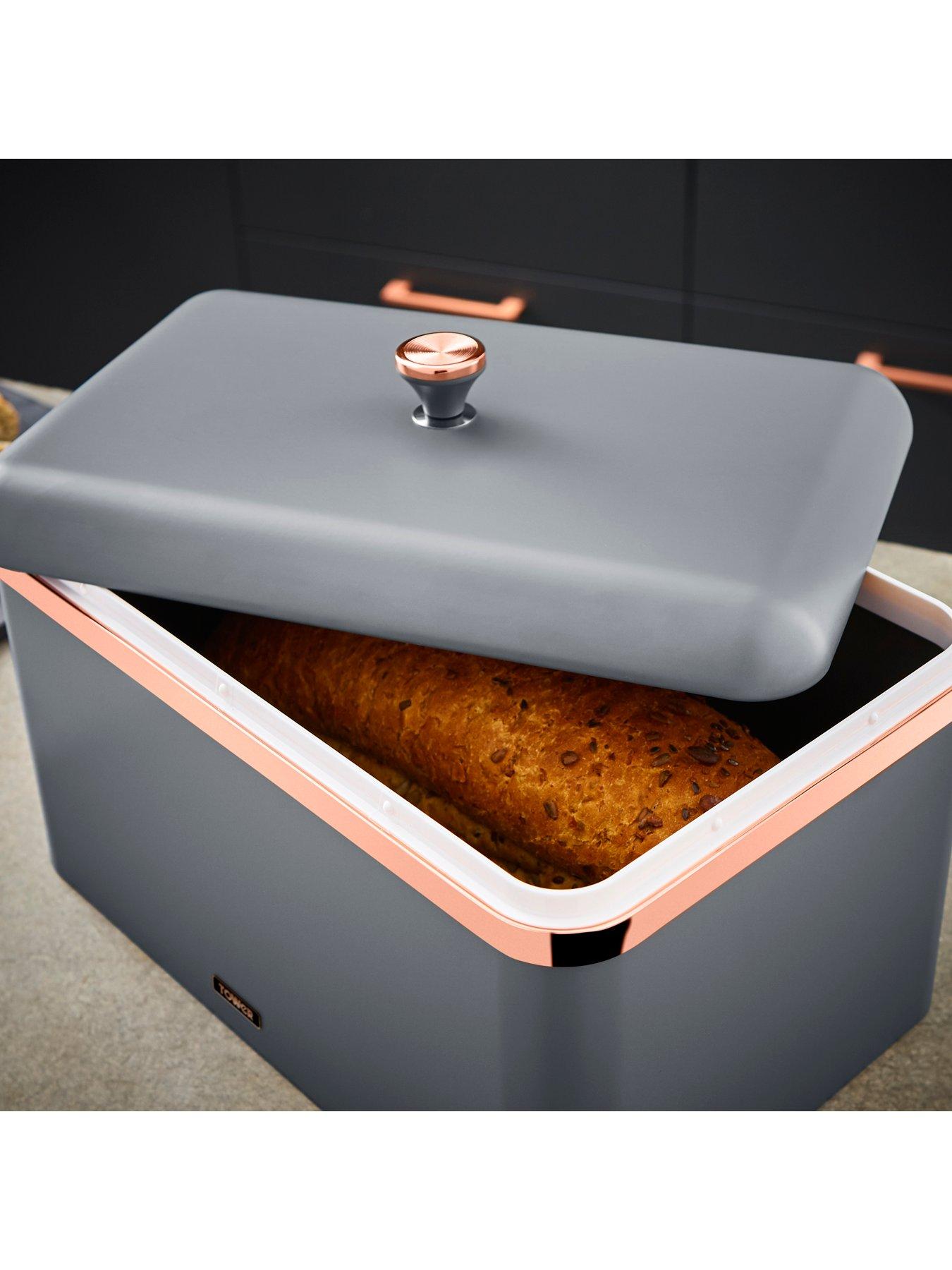 Tower Cavaletto Bread Bin Grey very.co.uk