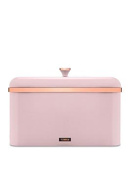 Product photograph of Tower Cavaletto Bread Bin - Pink from very.co.uk