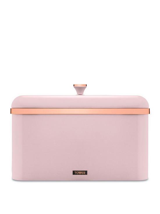 front image of tower-cavaletto-bread-bin--nbsppink