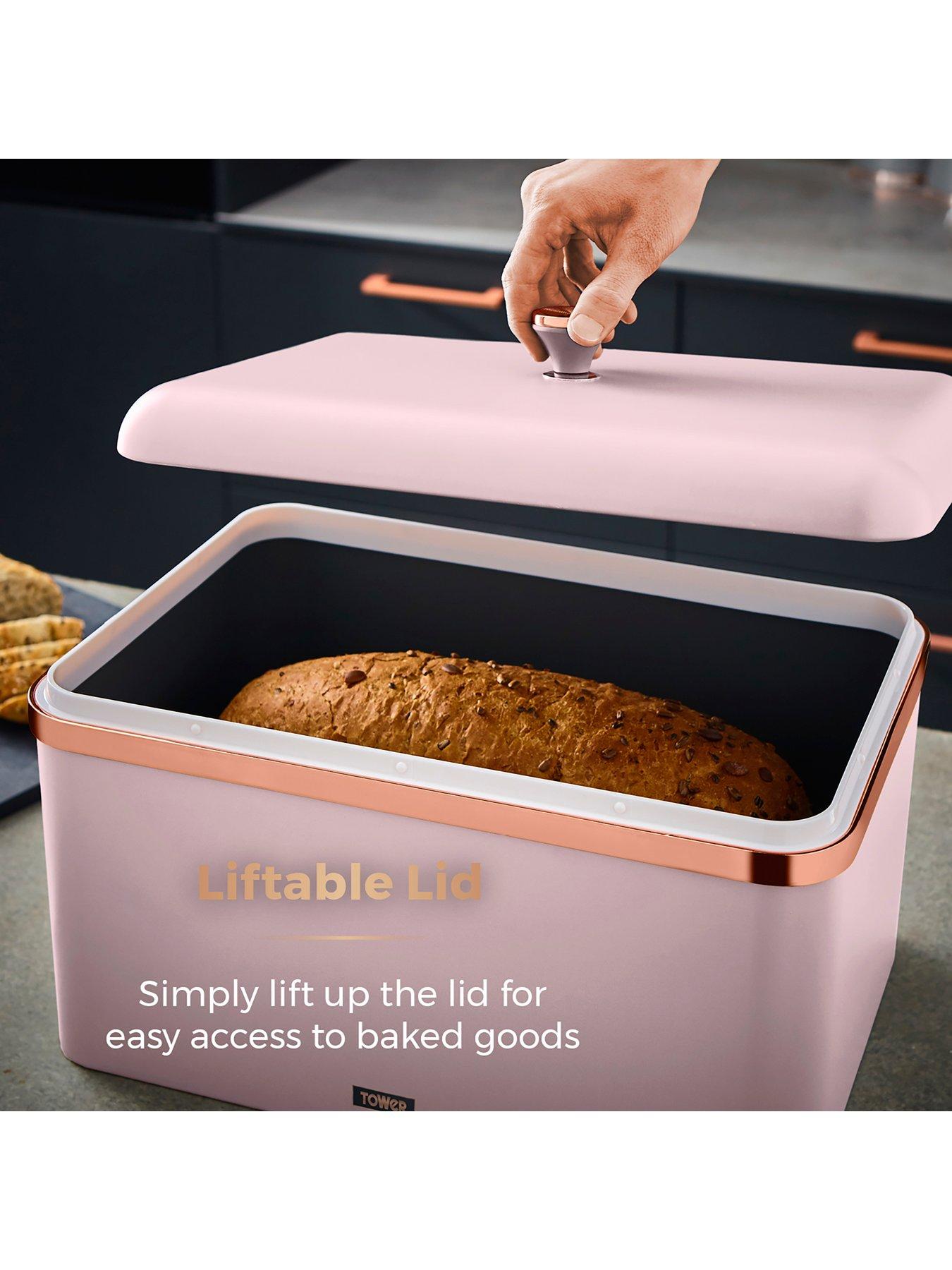 Image 4 of 6 of Tower Cavaletto Bread Bin -&nbsp;Pink