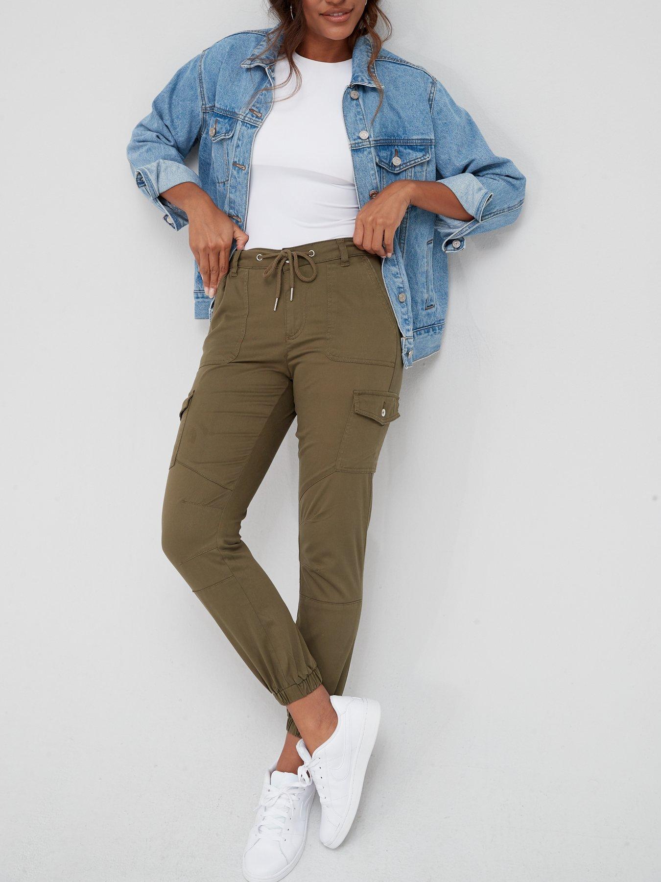 Tan store cargo joggers