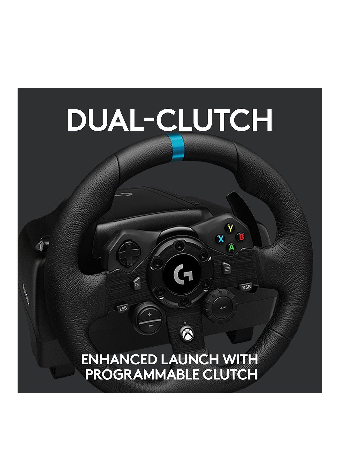 LogitechG G923 Racing Wheel and Pedals TRUEFORCE up to 1000 Hz Force  Feedback for Xbox Series X, S /Xbox One/PC - Black