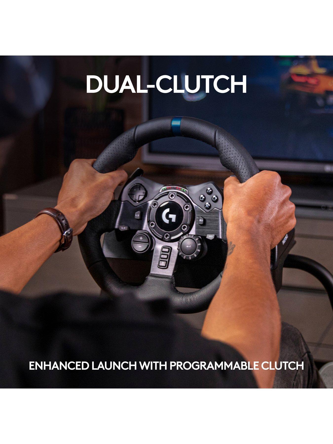 Image 4 of 8 of LogitechG G923 Racing Wheel and Pedals TRUEFORCE up to 1000 Hz Force Feedback for PS5, PS4, PC/Mac - Black