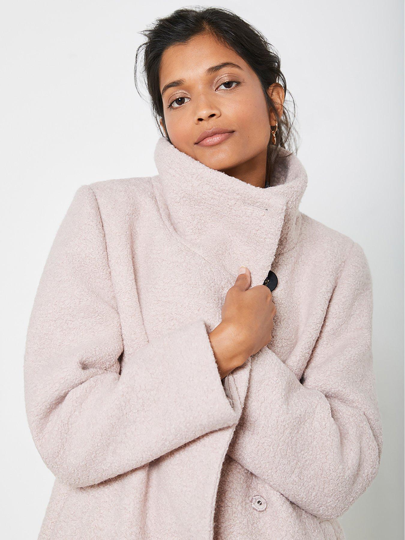 mint velvet funnel neck coat