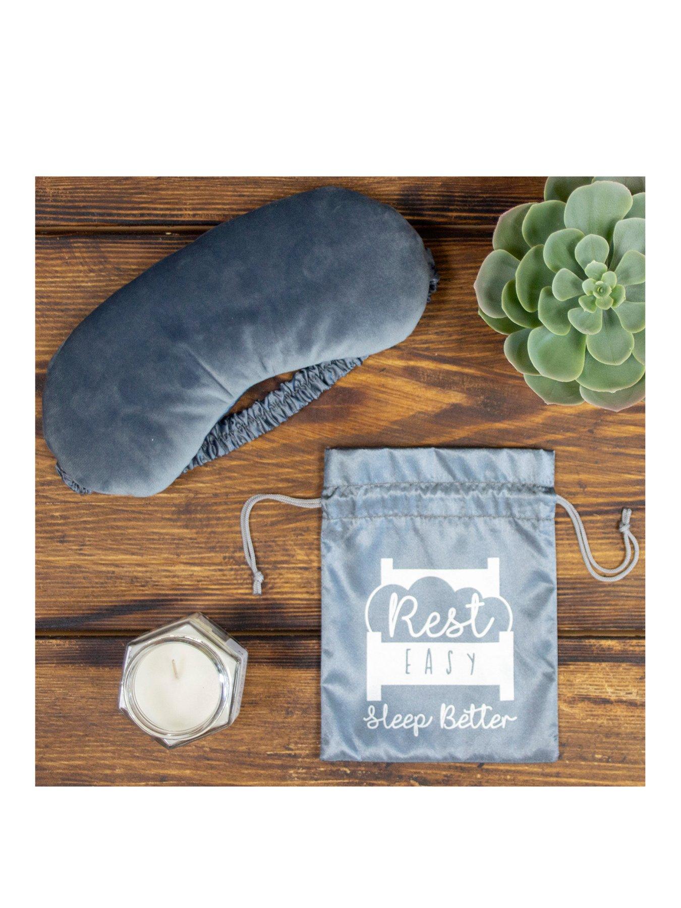 Rest Easy Sleep Better Weighted Eye Mask Blue very.co.uk
