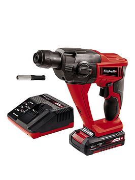Product photograph of Einhell Pxc Cordless Rotary Hammer - Te-hd 18 Li Kit 18v Includes Battery from very.co.uk