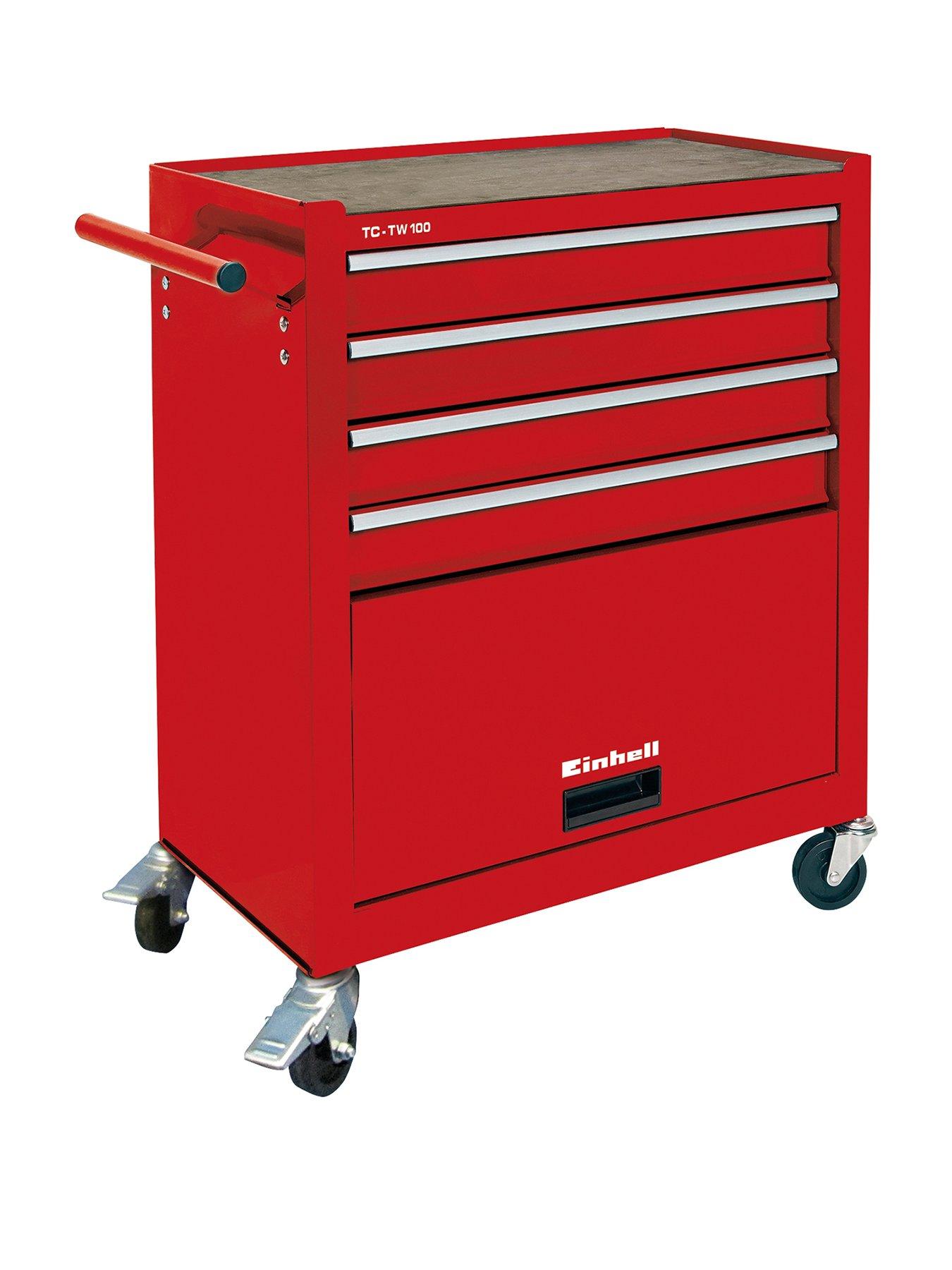 Product photograph of Einhell 4 Drawer Workshop Trolley from very.co.uk