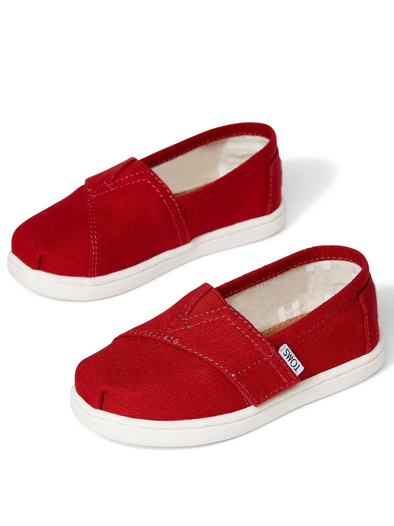TOMS Alpagarta Toddler Canvas Shoe - Red | very.co.uk