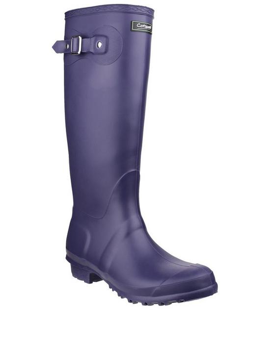 front image of cotswold-sandringham-welly-purple