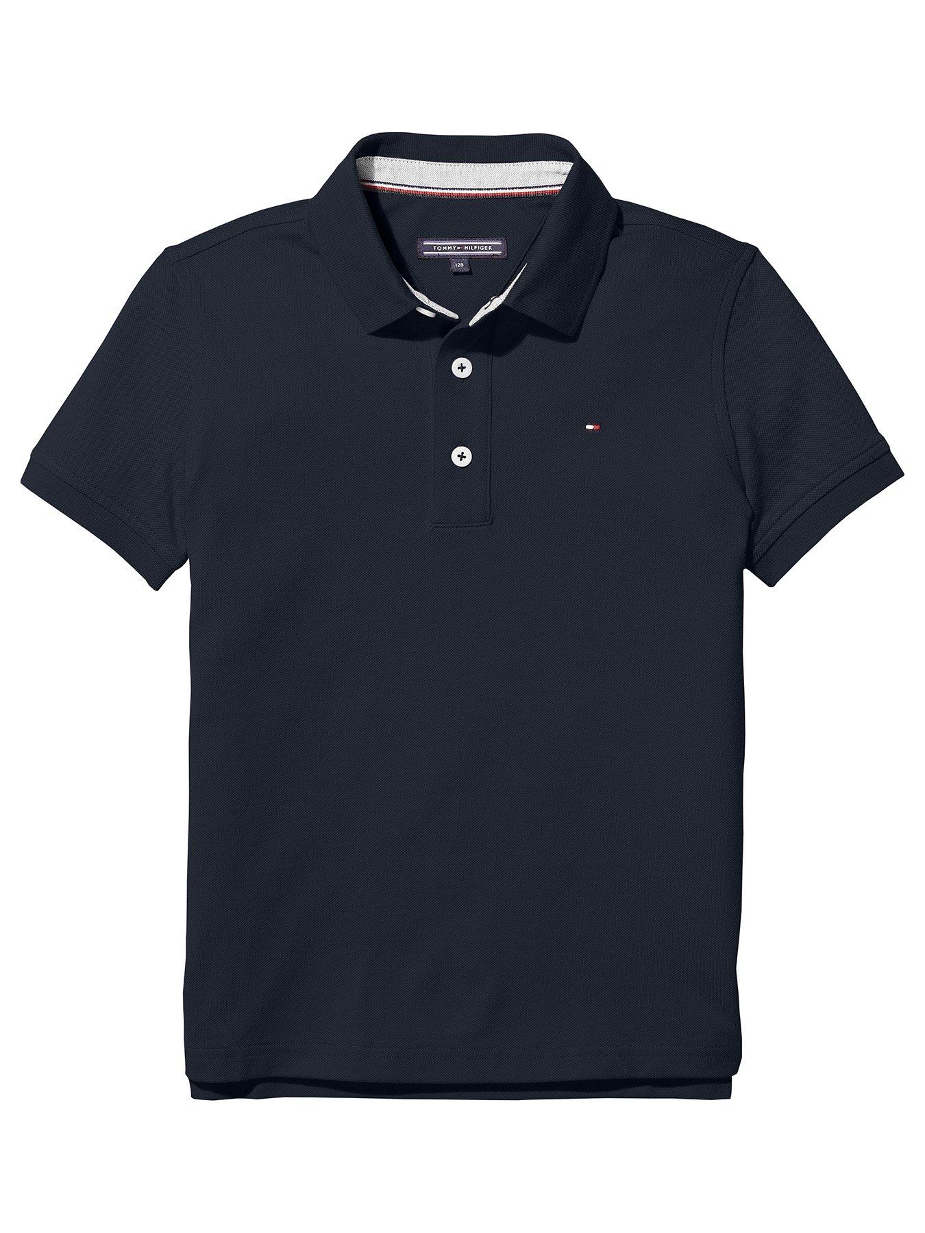 Tommy Hilfiger Boys Essential Flag Polo Shirt - Navy
