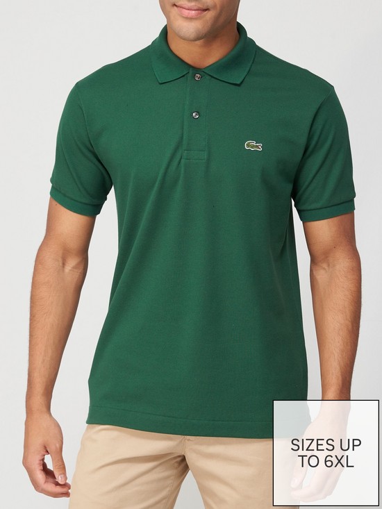 front image of lacoste-l1212-classic-polo-shirt-green