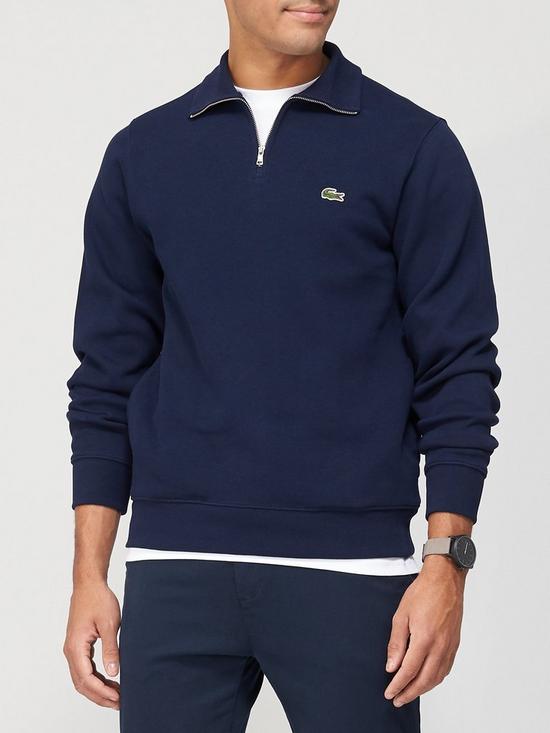 front image of lacoste-funnel-neck-track-top-navy
