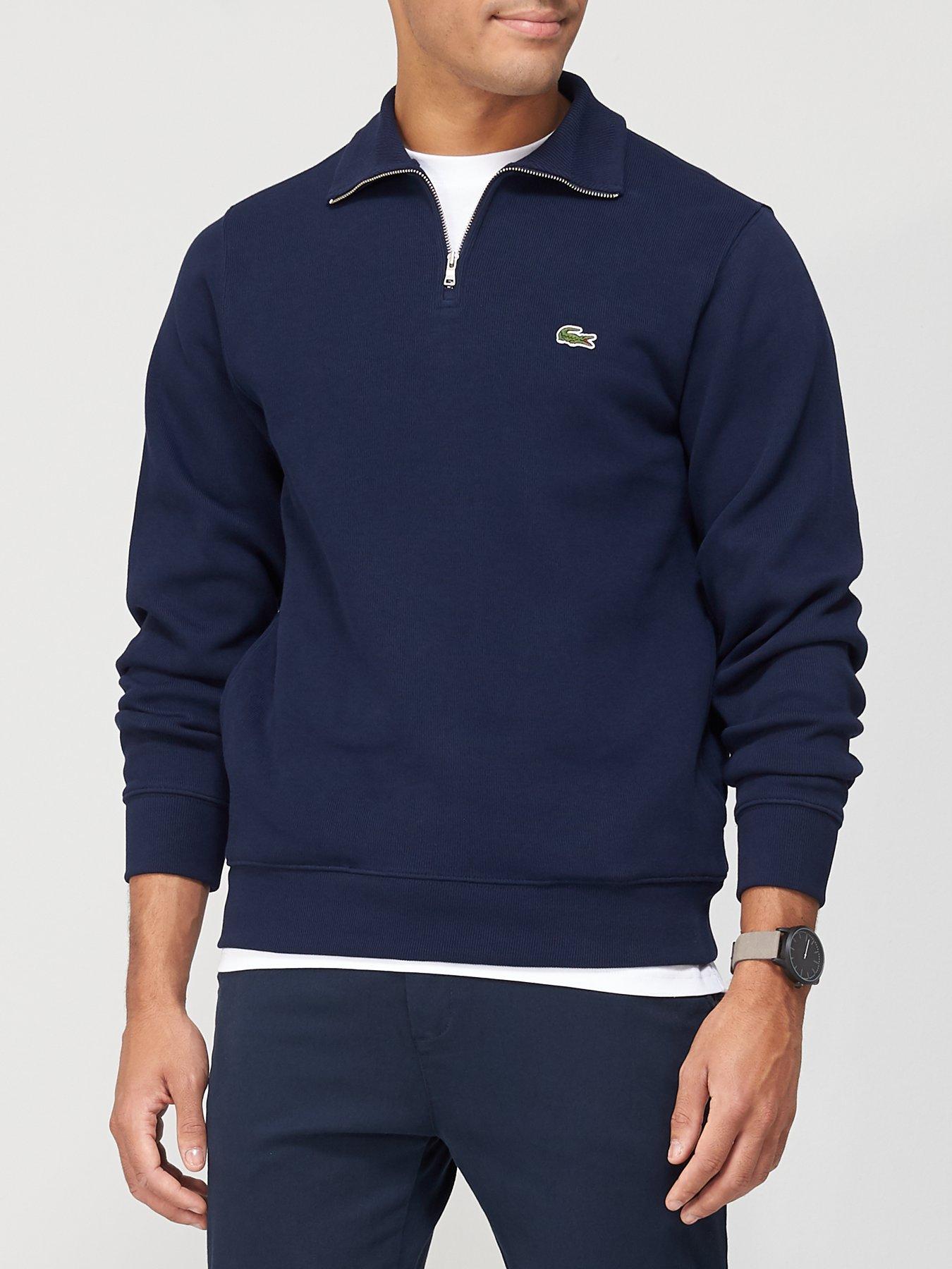 Image 1 of 6 of Lacoste Funnel Neck Track Top - Navy