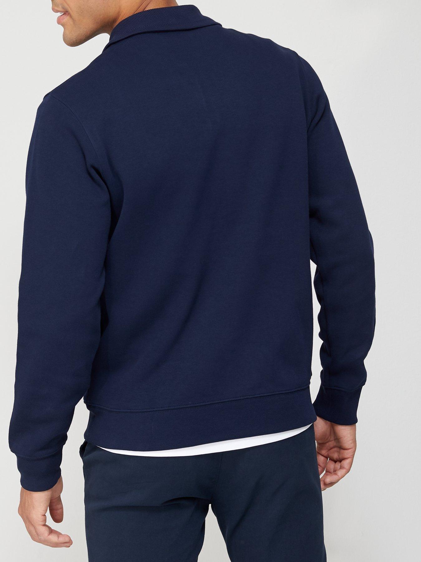 Image 2 of 6 of Lacoste Funnel Neck Track Top - Navy