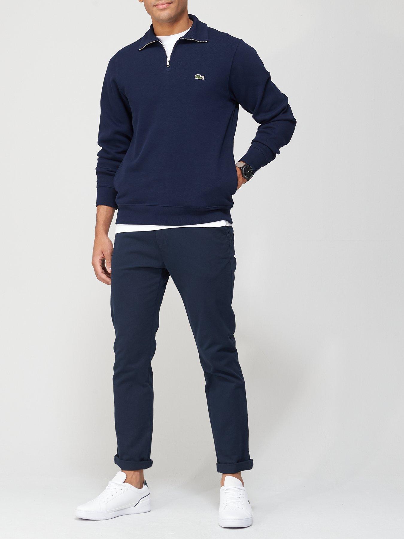 Image 3 of 6 of Lacoste Funnel Neck Track Top - Navy