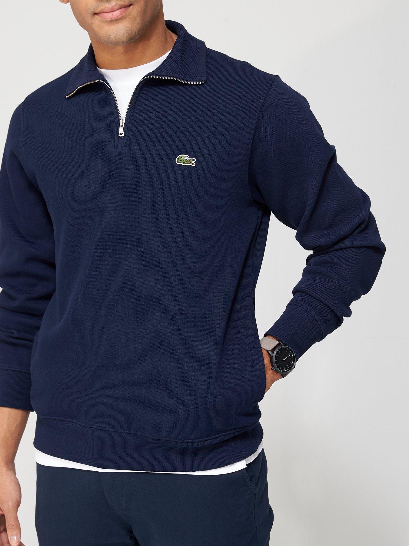 Image 4 of 6 of Lacoste Funnel Neck Track Top - Navy