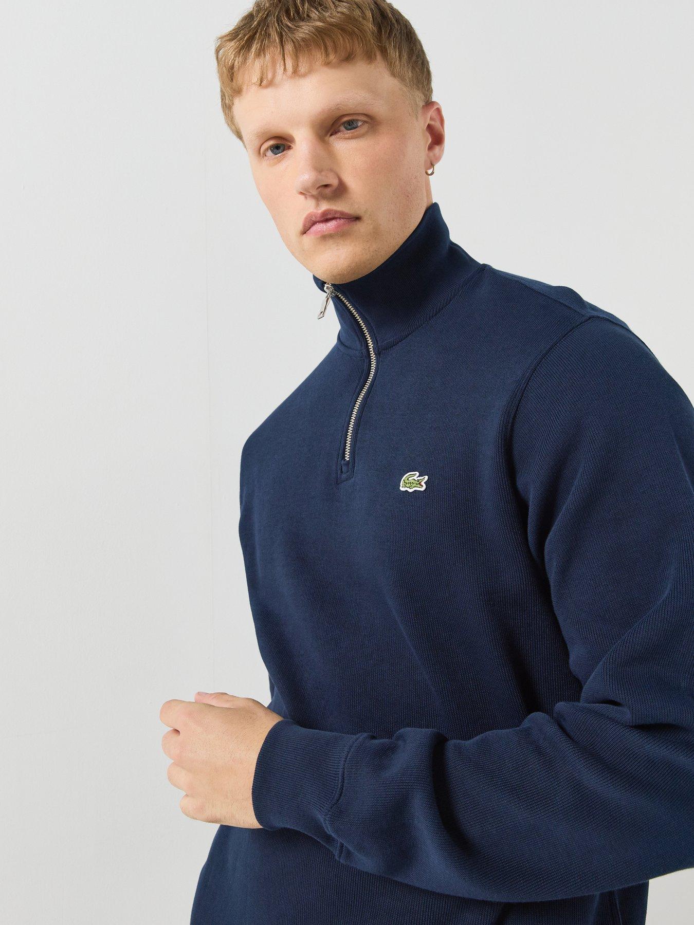 Image 5 of 6 of Lacoste Funnel Neck Track Top - Navy