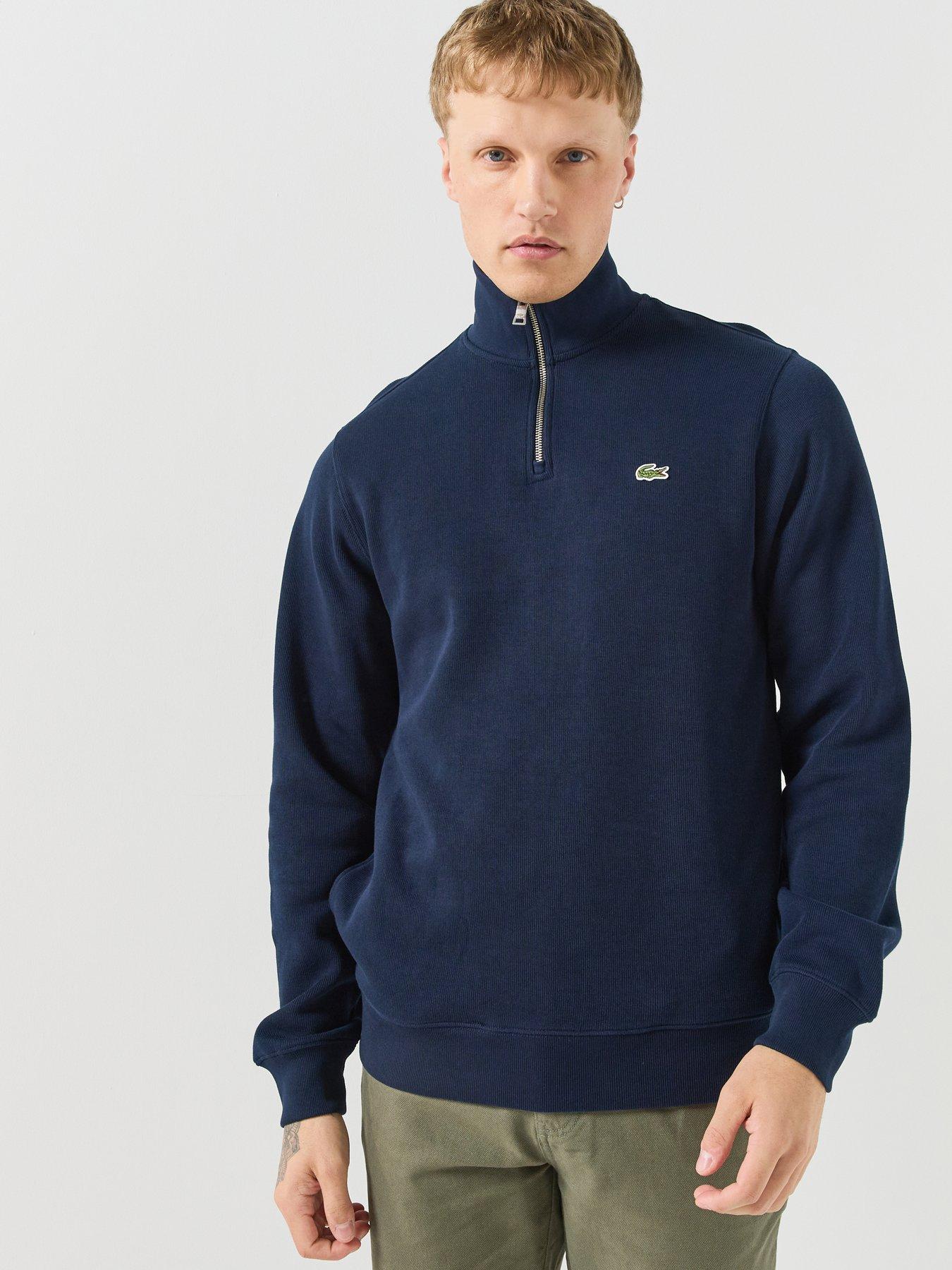 Image 6 of 6 of Lacoste Funnel Neck Track Top - Navy