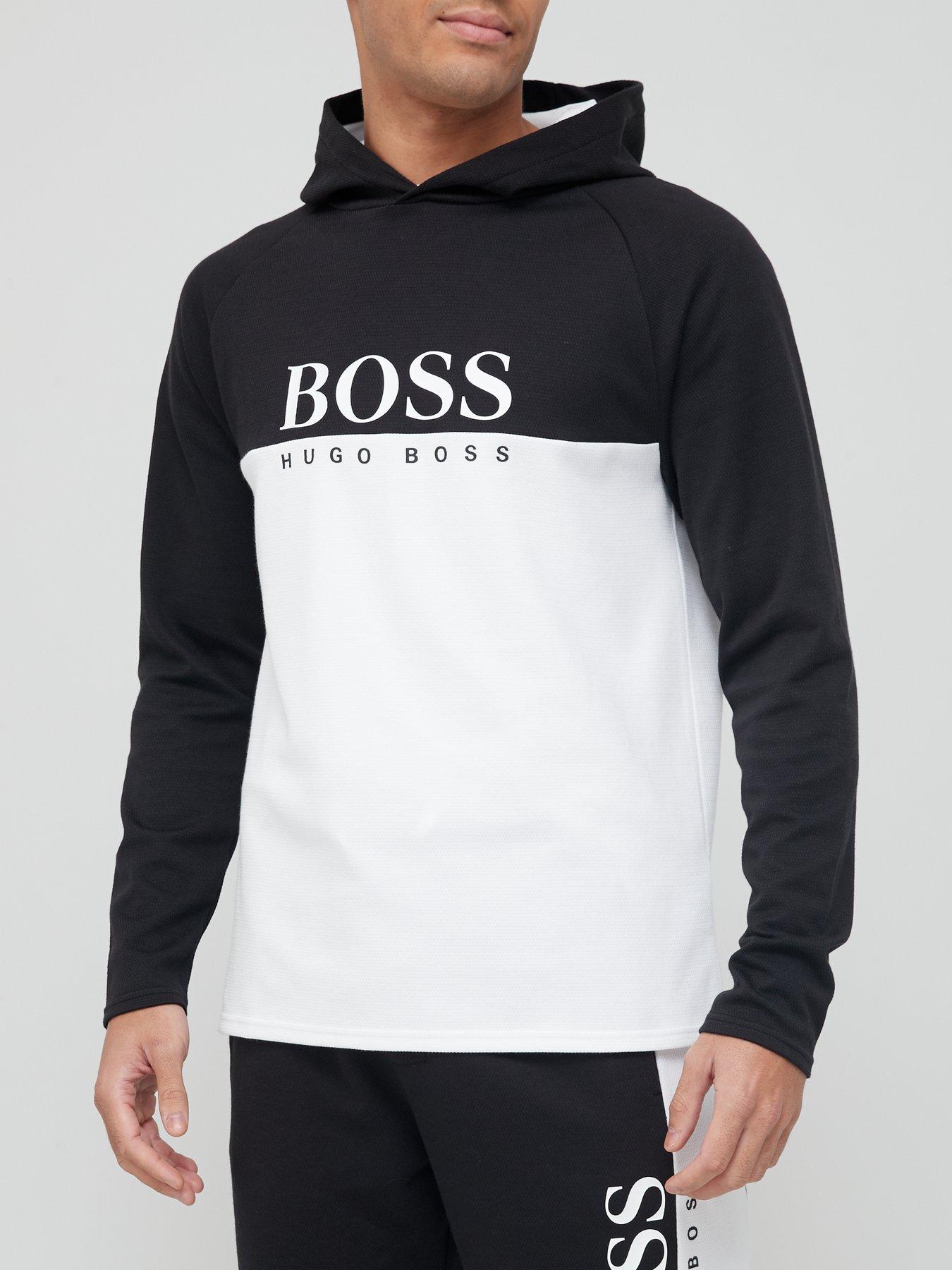 boss bodywear lounge logo tracksuit grey