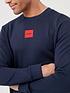 image of hugo-diragol-red-patch-logo-sweatshirt-dark-blue