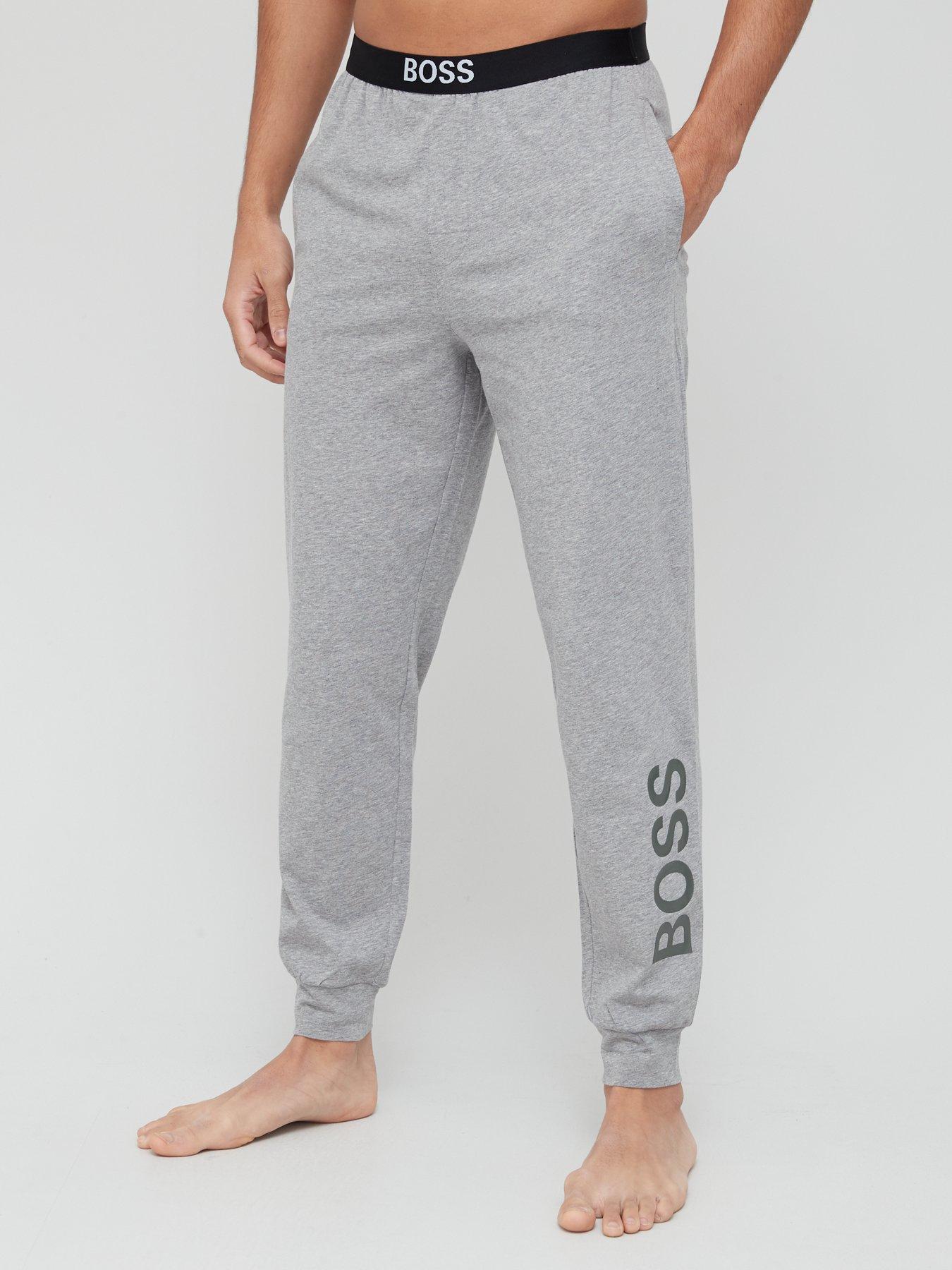 boss bodywear lounge logo tracksuit grey