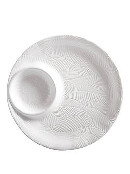 Product photograph of Maxwell Williams Panama Stoneware Chip And Dip Serving Bowl from very.co.uk