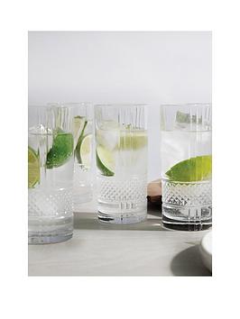 Product photograph of Maxwell Williams Verona Crystalline High Ball Glasses Ndash Set Of 4 from very.co.uk