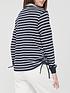  image of v-by-very-ruched-sweat-navy-stripe