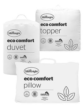 Silentnight Eco Comfort 13.5 Tog Duvet, Mattress Topper And Pillow Pair Bundle In Double