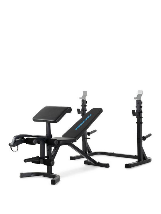 front image of pro-form-olympic-rack-and-bench-xt
