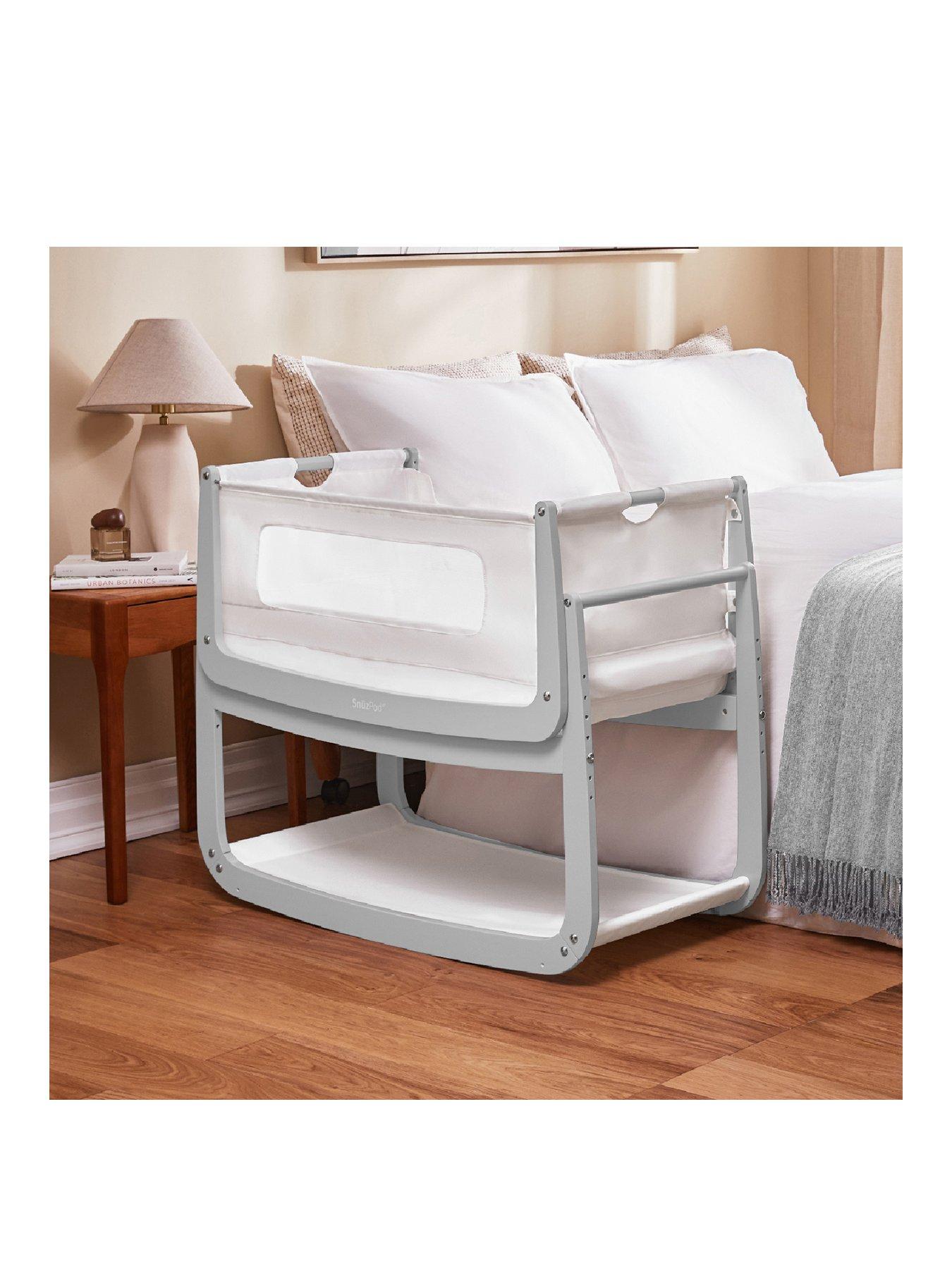 Snuz SnuzPod 4 Bedside Crib with Mattress Dove Grey very