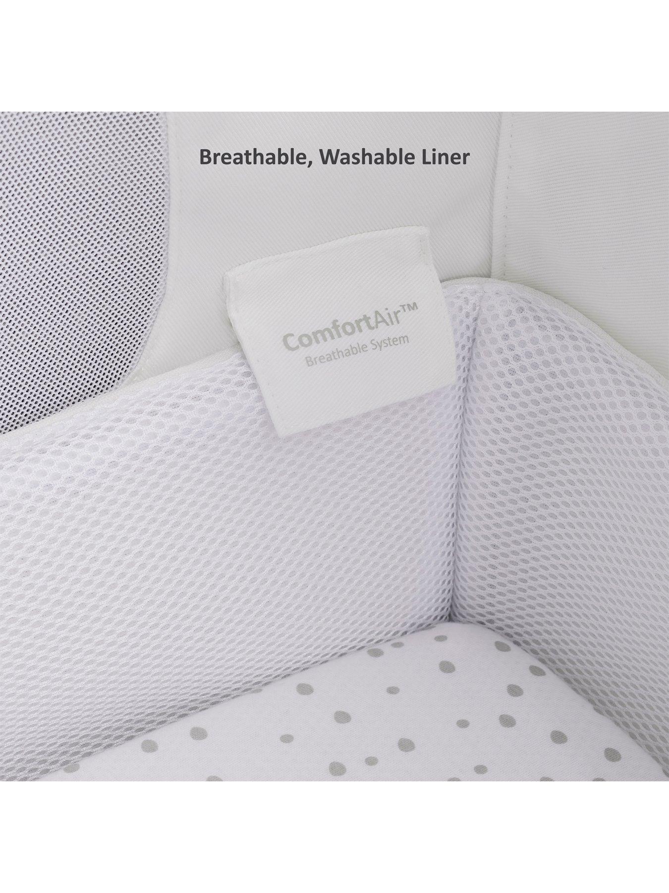 Snuz SnuzPod 4 Bedside Crib with Mattress Dove Grey Very.co.uk