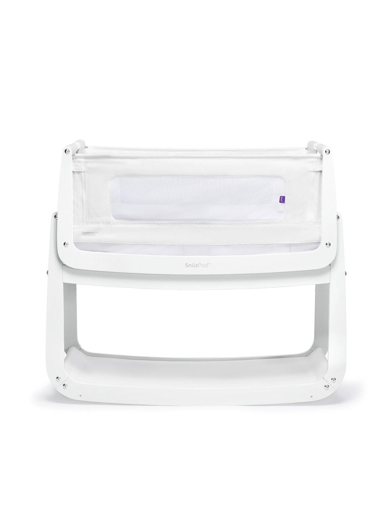 Snuz SnuzPod 4 Bedside Crib with Mattress White very.co.uk