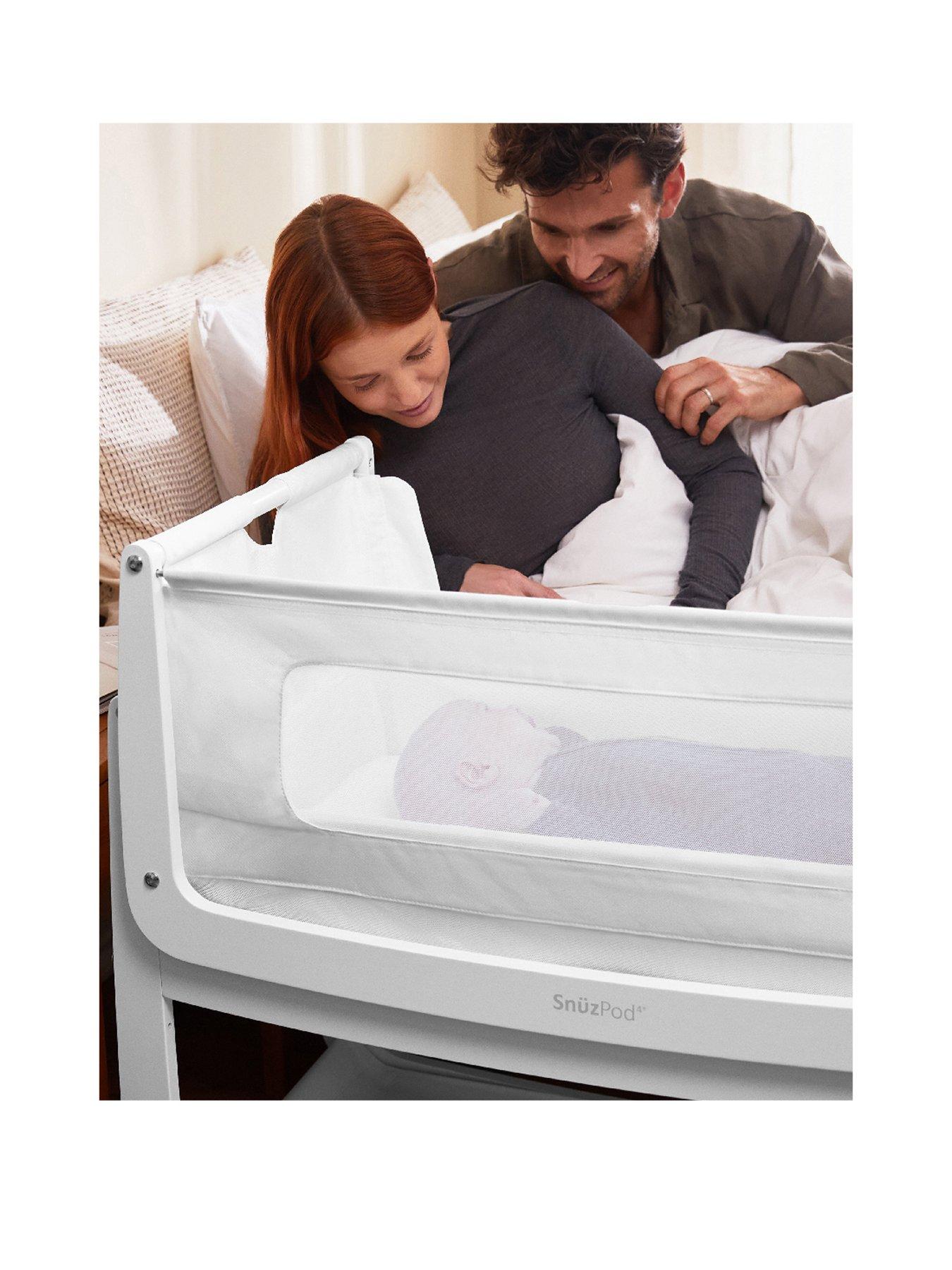 Snuz SnuzPod 4 Bedside Crib with Mattress White very.co.uk
