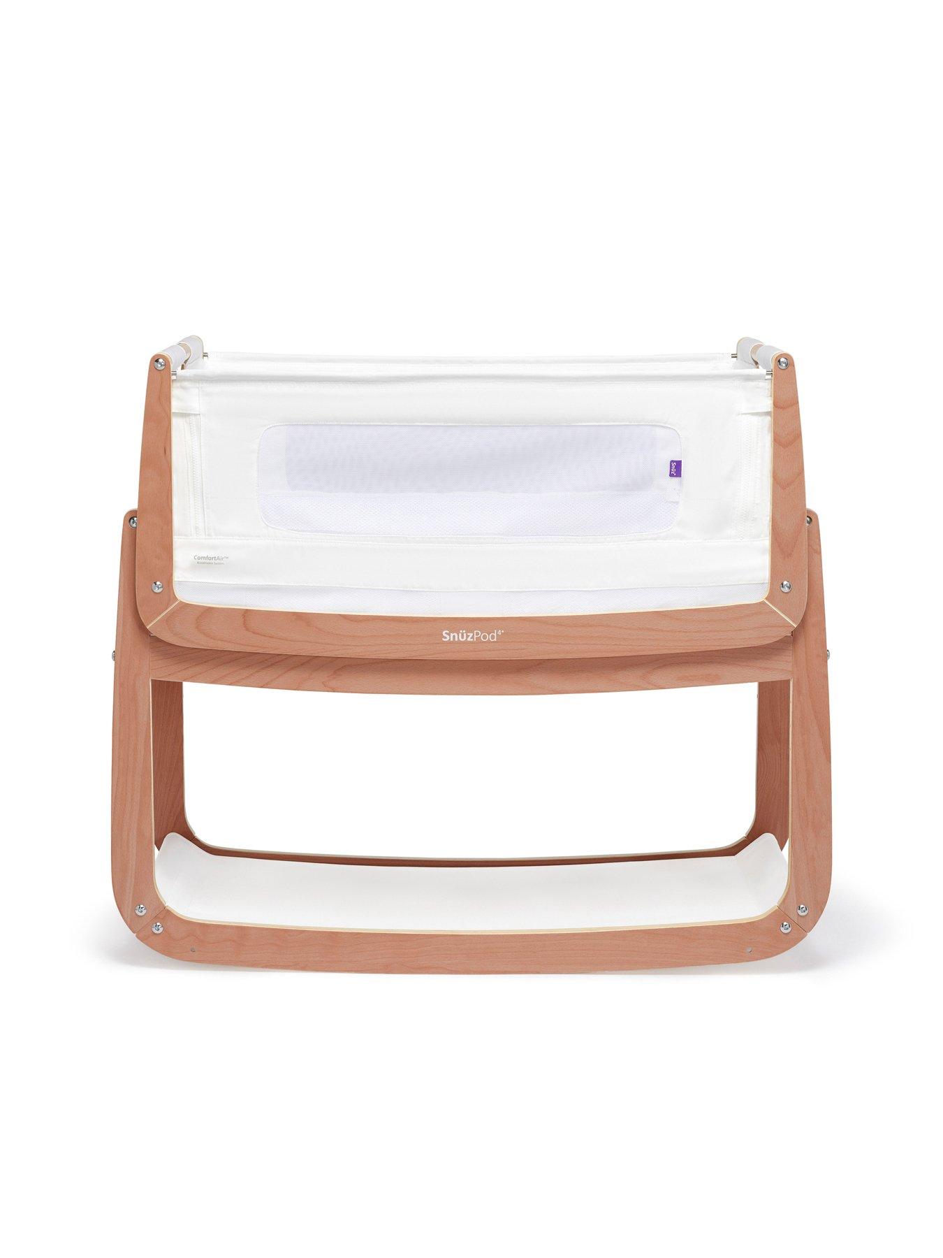 Snuz SnuzPod 4 Bedside Crib with Mattress Natural very.co.uk