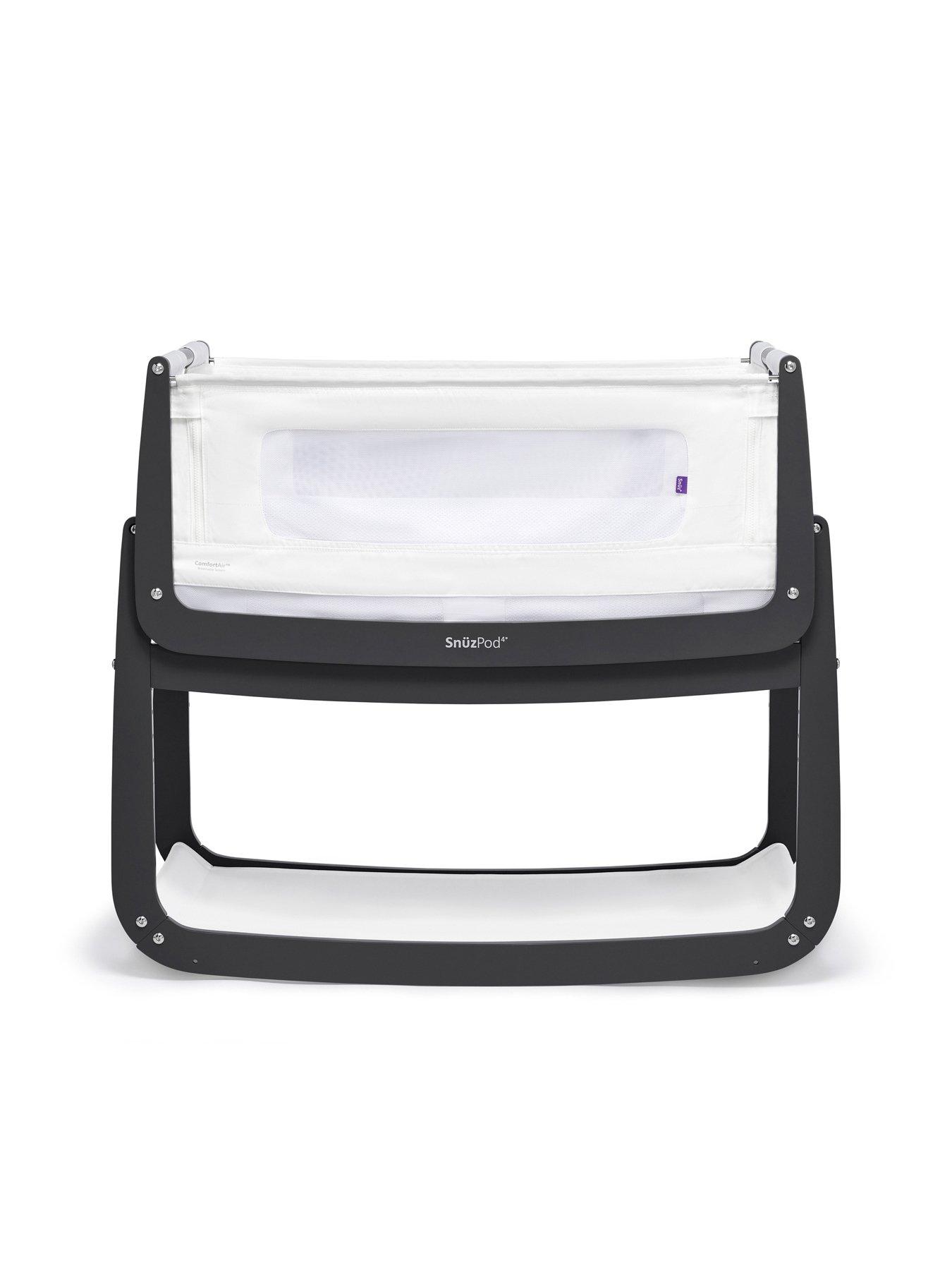 Snuzpod4 Bedside Crib with Mattress - Slate