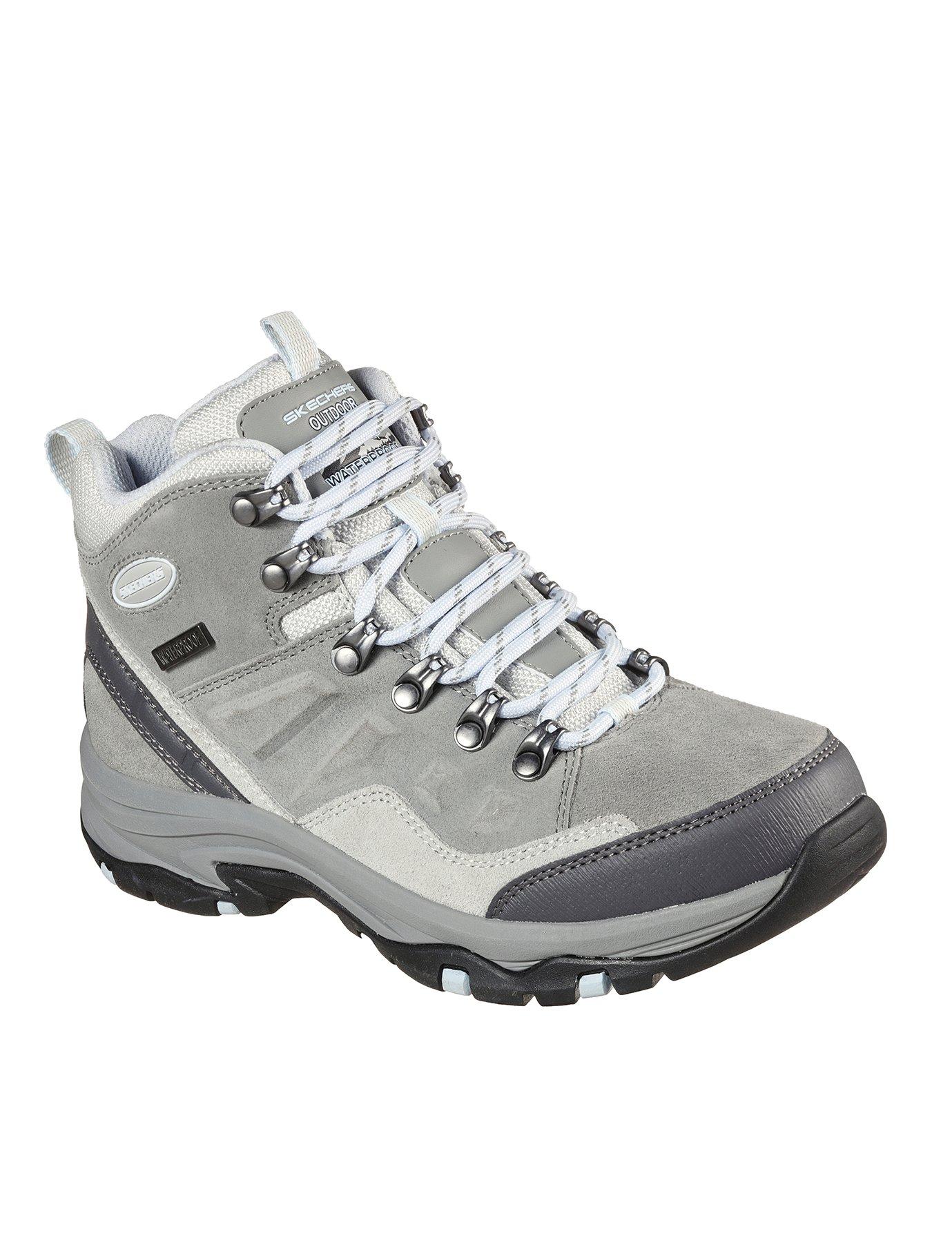 sketchers grey boots