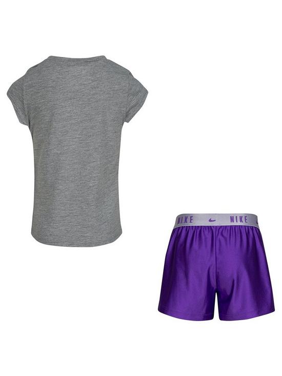back image of nike-younger-girl-practice-perfect-2-piece-short-set-purple