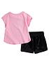  image of nike-younger-girl-graphic-t-shirt-and-shorts-2-piece-set-pinkblack