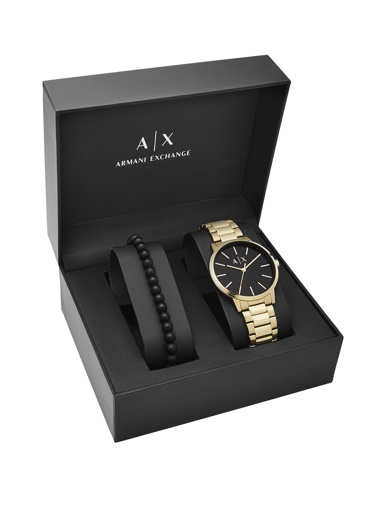 Black and gold armani on sale watch