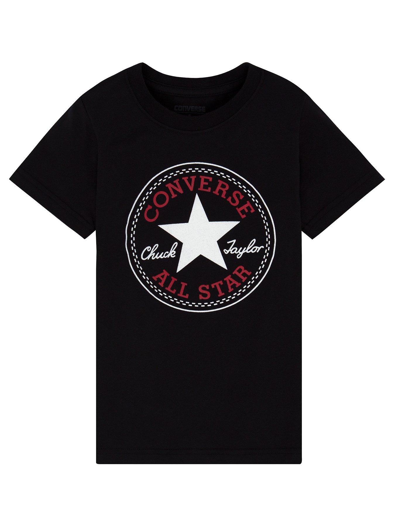 Converse Junior Boys Core Chuck Patch T-Shirt - Black