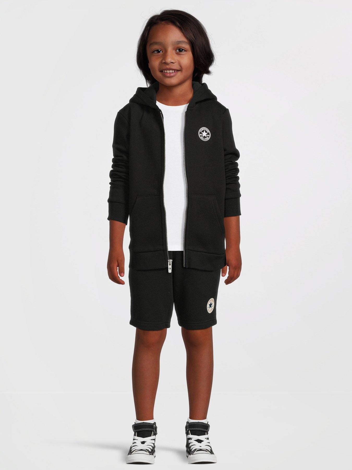 Converse Older Boys Printed Chuck Patch Shorts Black Very