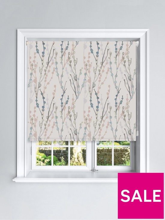 front image of painted-willow-blackout-printed-roller-blind