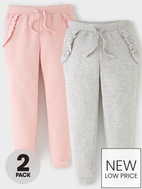 mini-v-by-very-girls-2-pack-frill-joggers-pink-grey